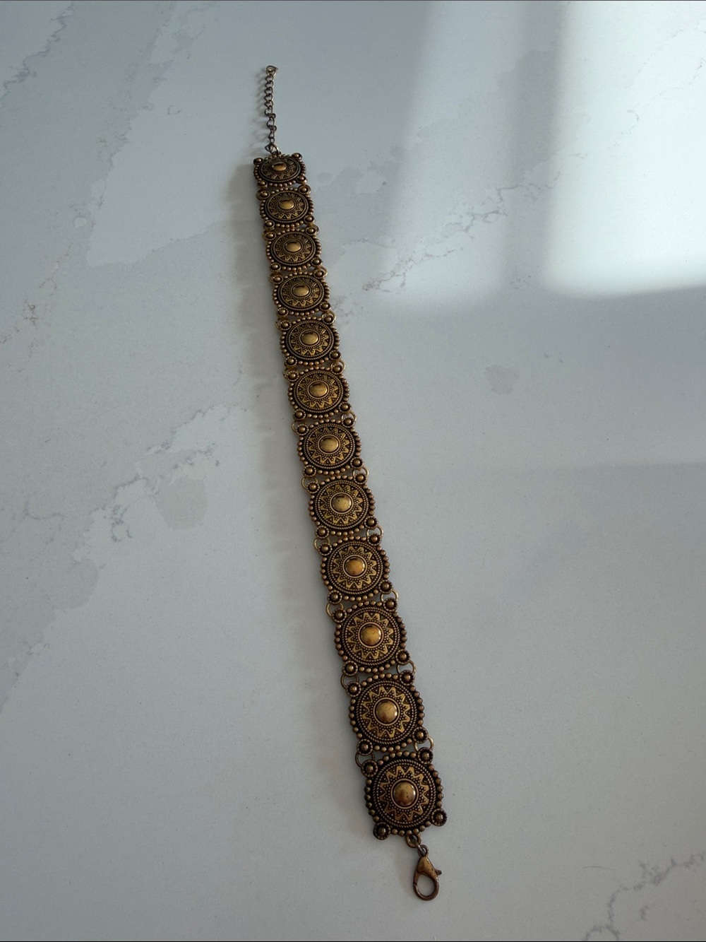 Gold-Tone Bohemian Medallion choker necklace